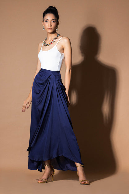 Misty Blue Wrap Skirt