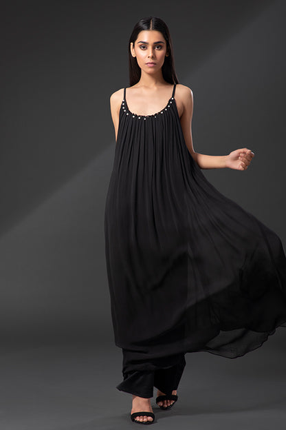 Black Bordeaux Airy Dress